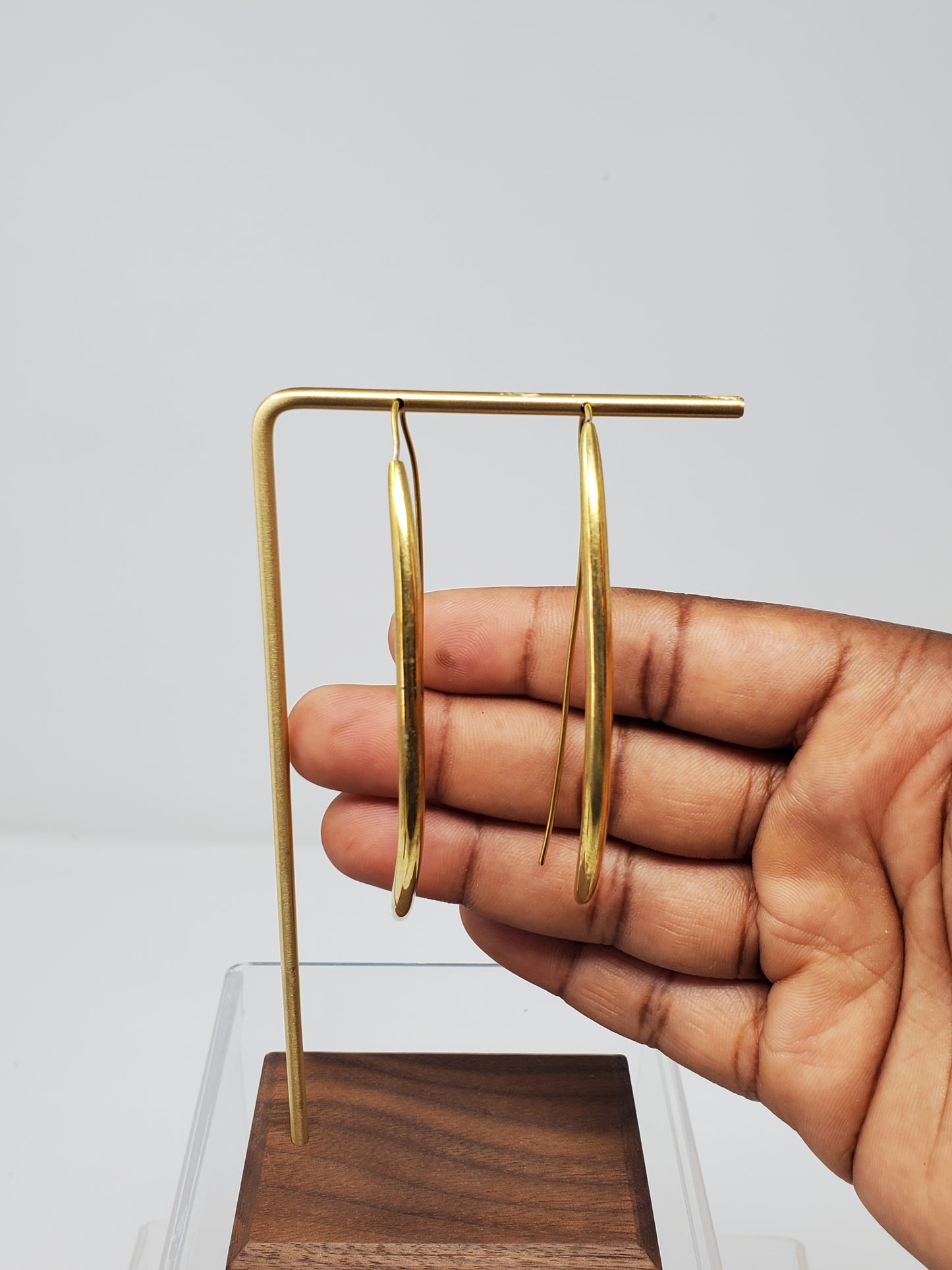 Abeke Chandelier Brass Earrings