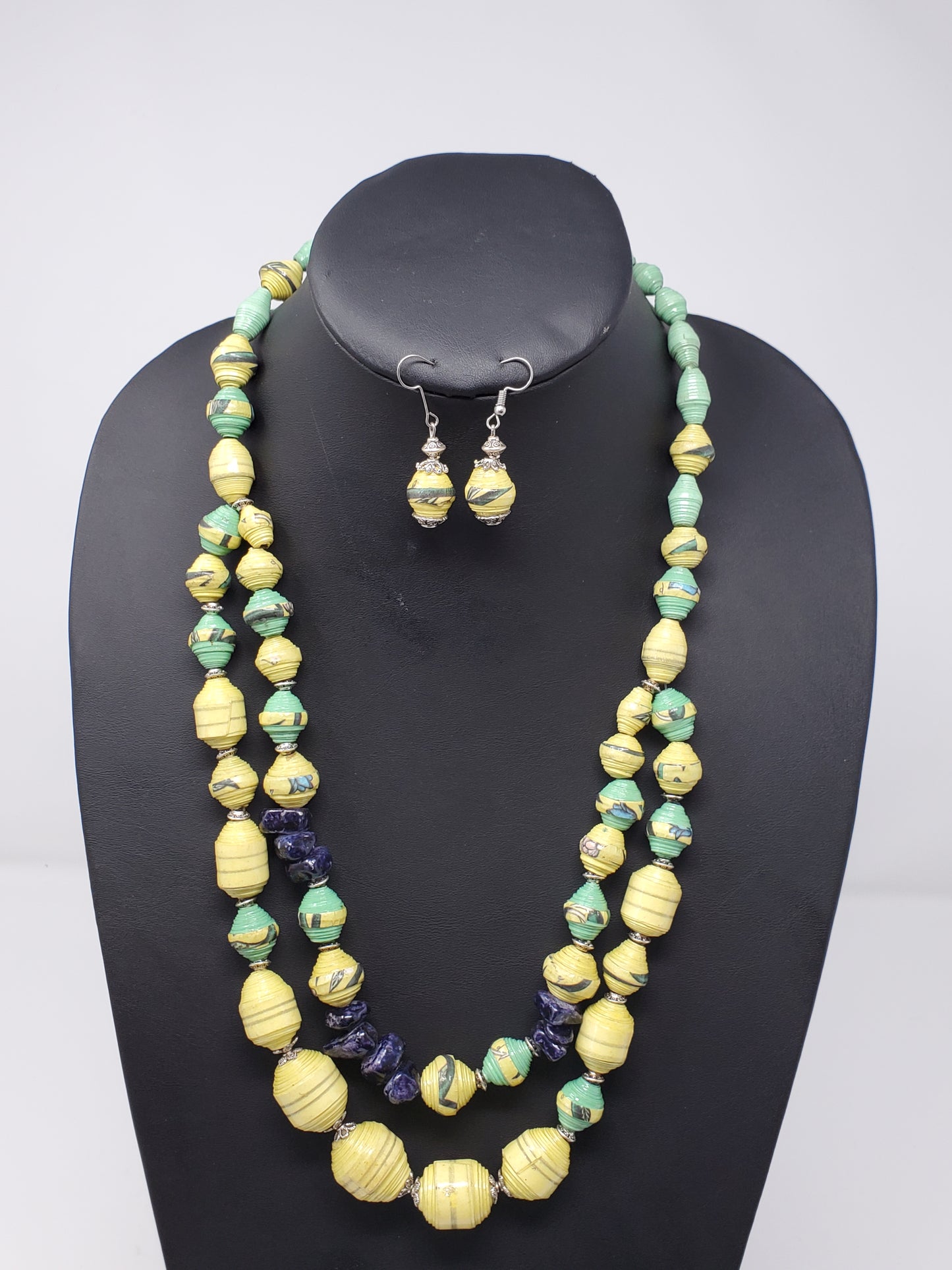 Anashe double pendant necklace