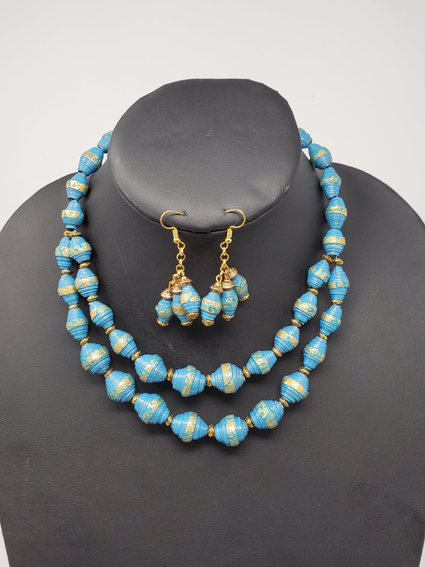 Anashe double pendant necklace