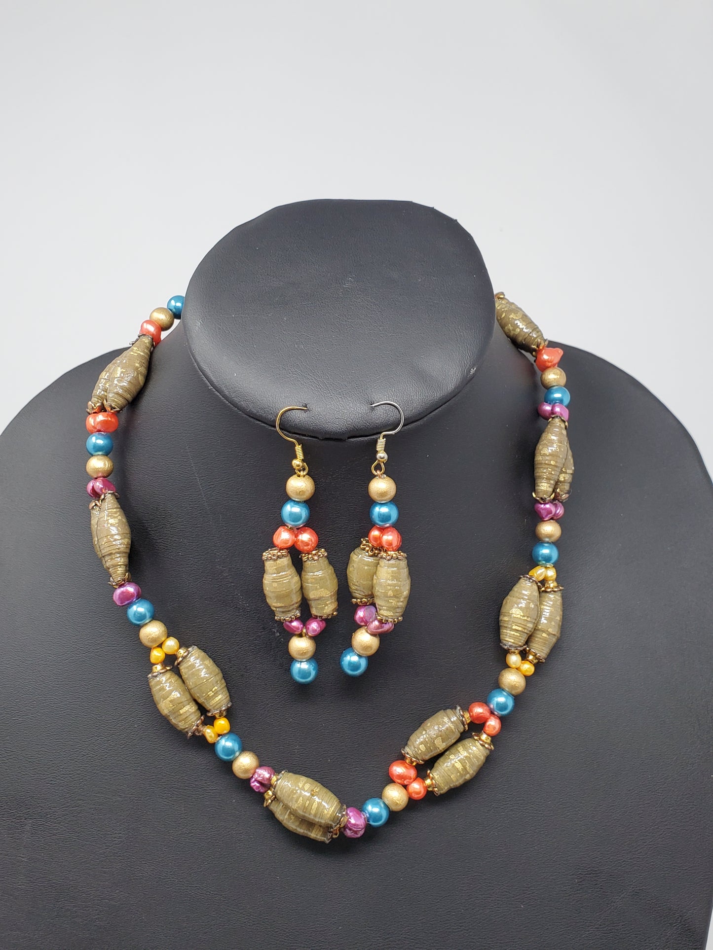 Sandra Paper Bead Necklace