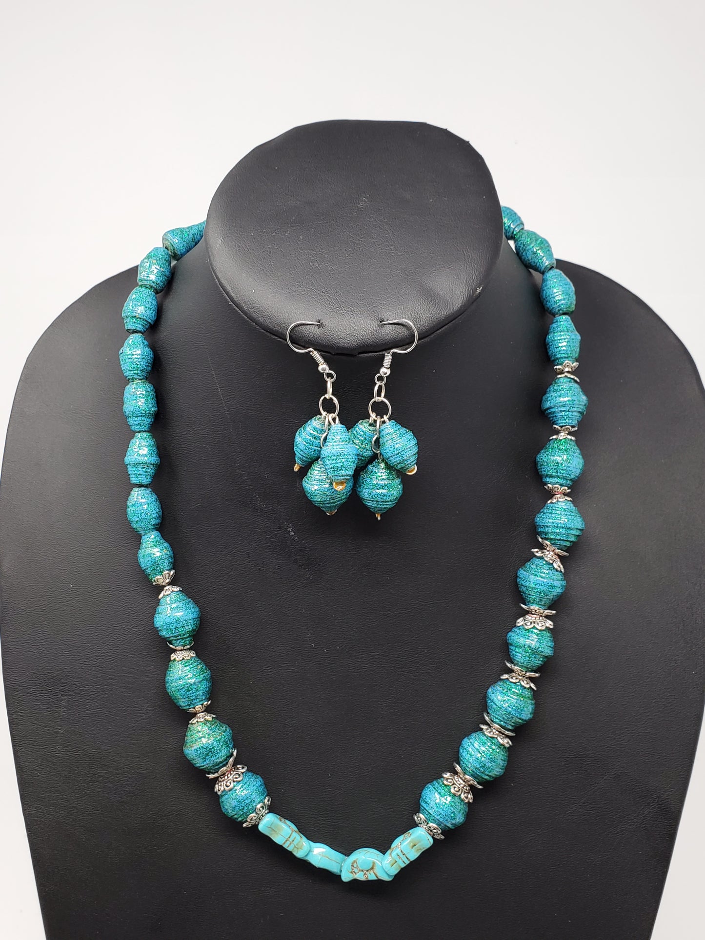 Kufara Paper bead Necklace set