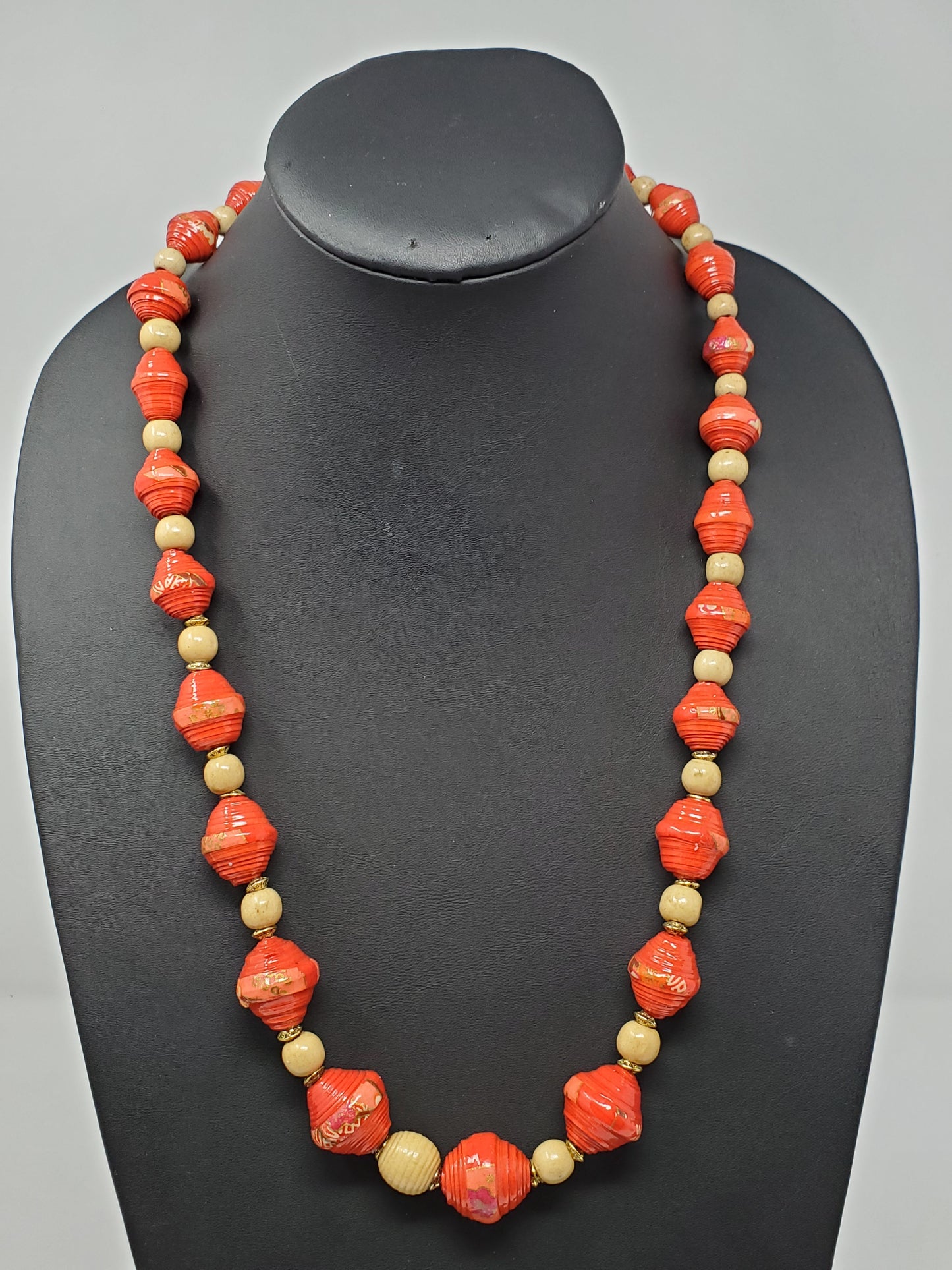 Pricilla Paper made necklaces
