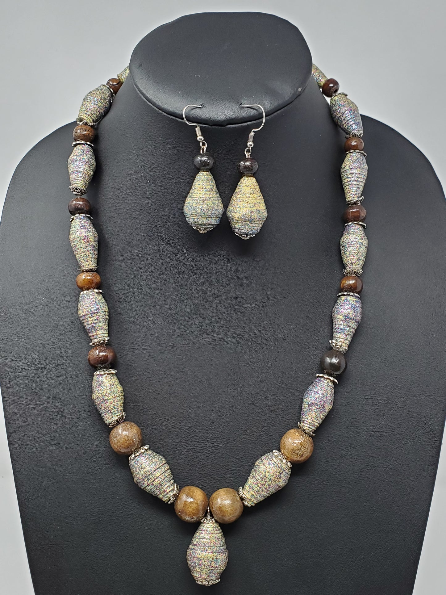 Colleta Paper Bead Necklace