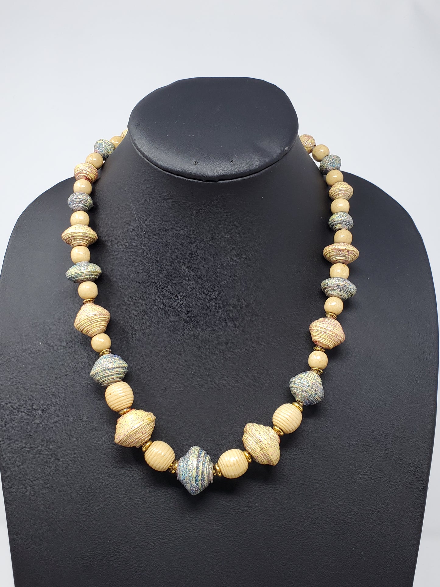 Pricilla Paper made necklaces
