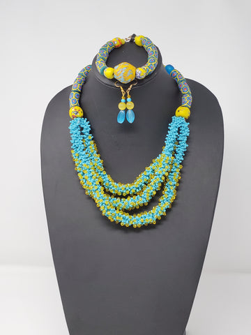 Wafaa Beaded Necklace Set