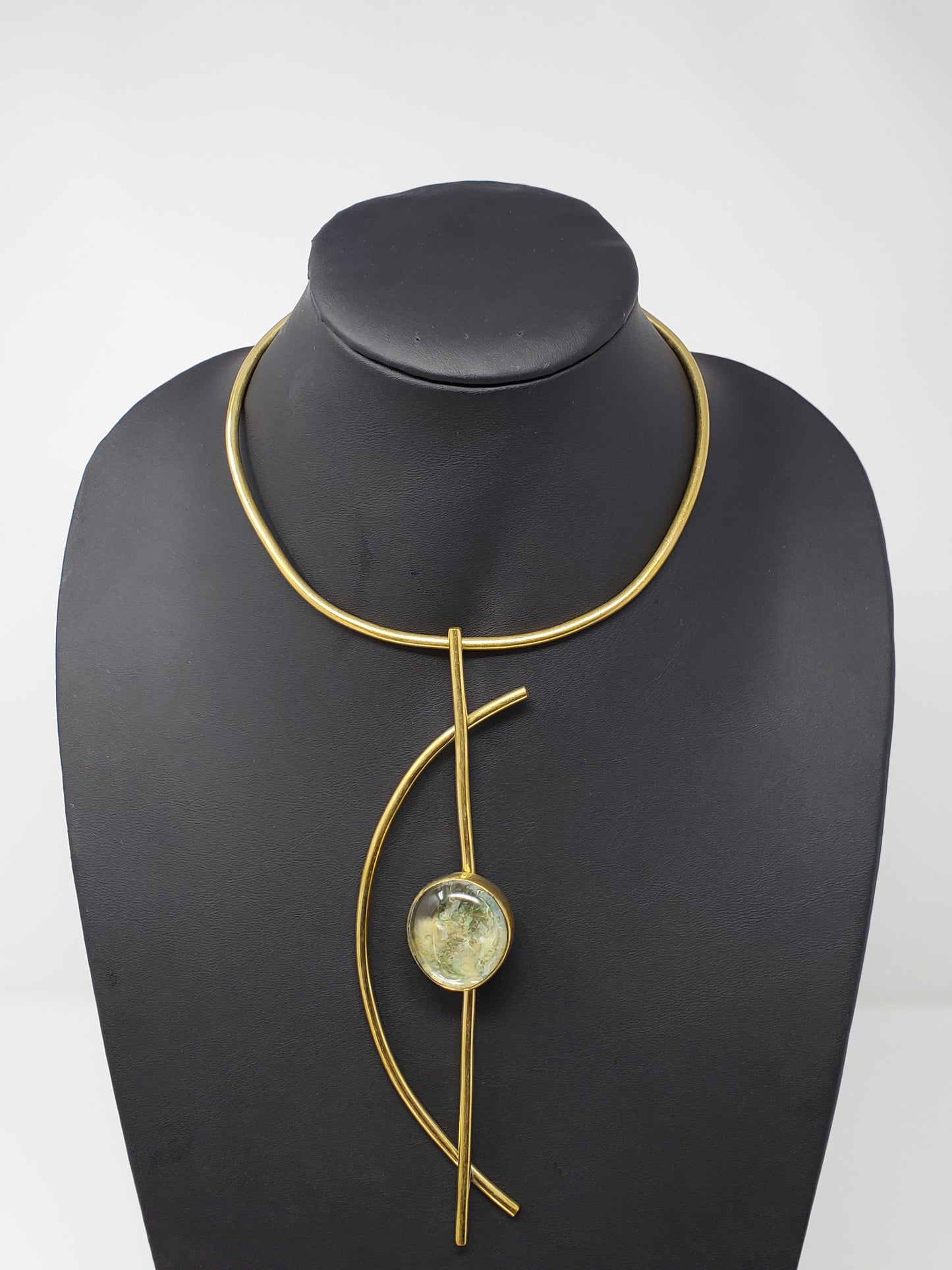 Gael Brass Necklace with pendant