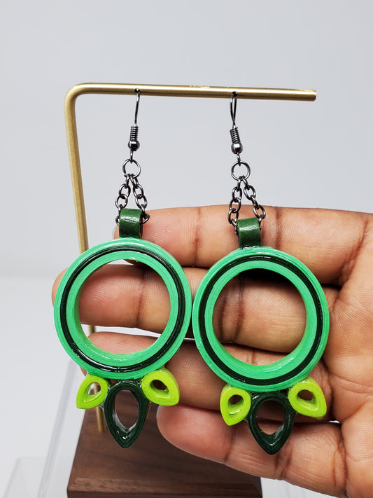 Tadana Round with flower Earrings