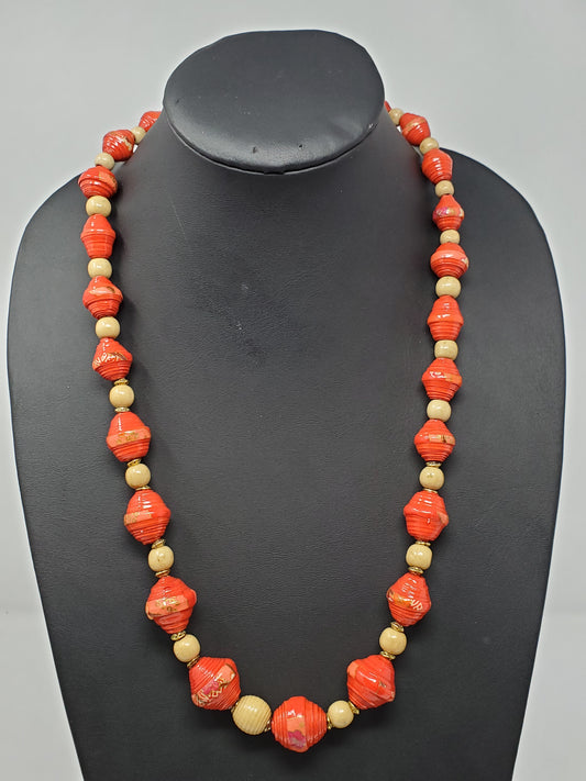 Pricilla Paper made necklaces