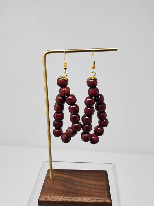 Folake  Wooden Beads Earrings