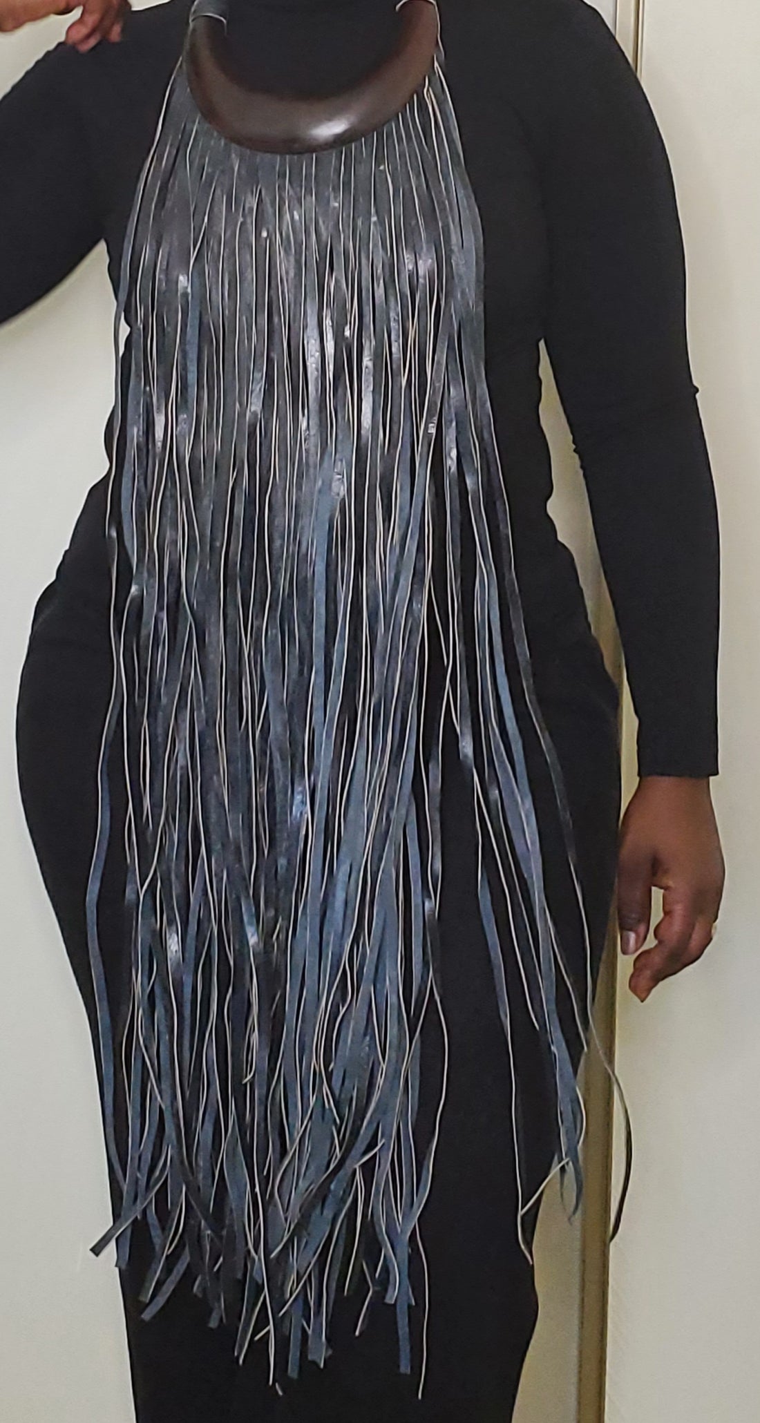 Amaka Leather Waterfall Necklace