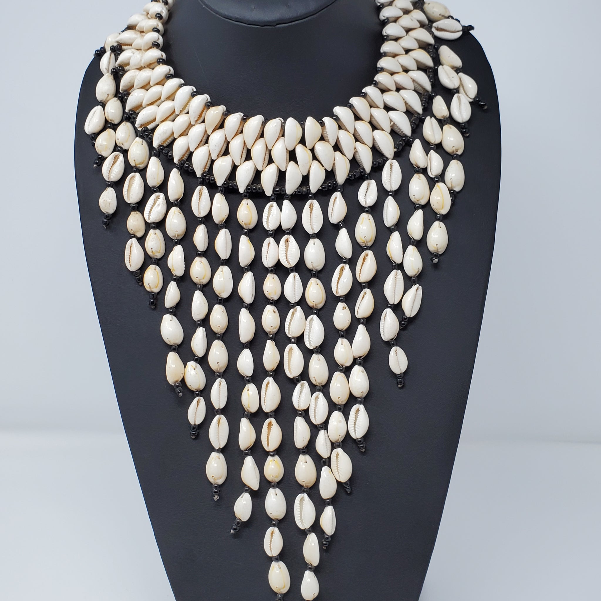 Fatima Cowry Shell Waterfall Necklace