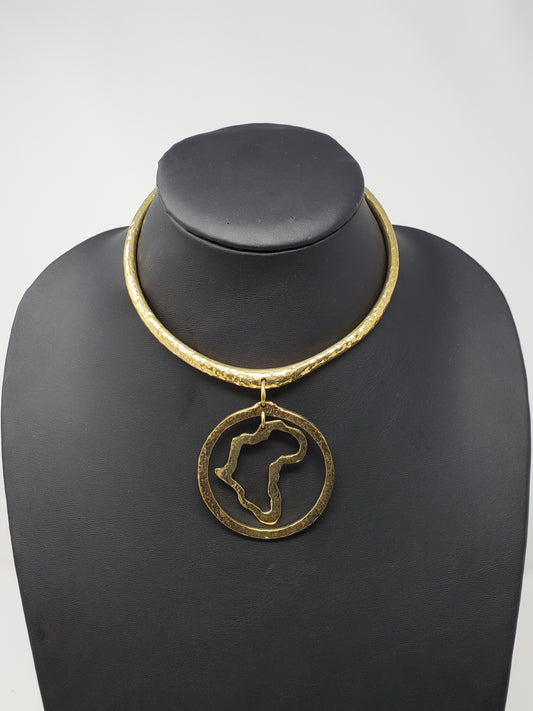 Yaou African Continent Necklace pendant