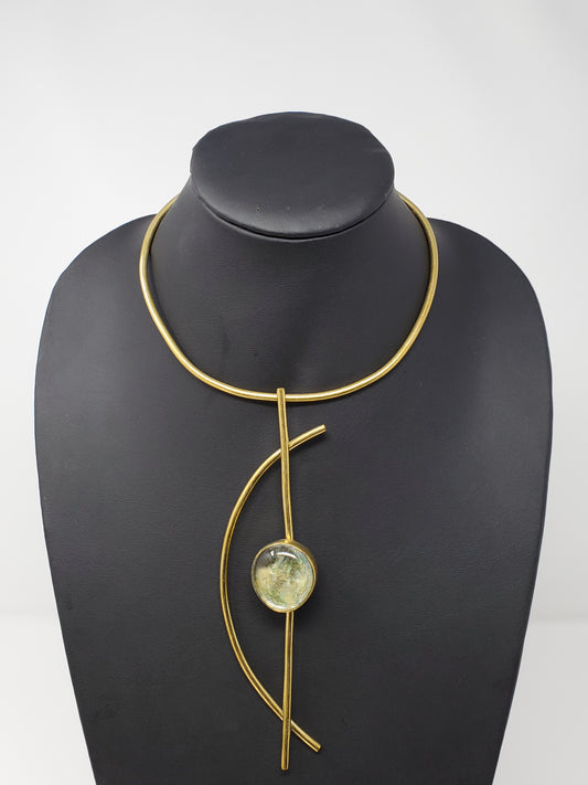 Gael Brass Necklace with pendant