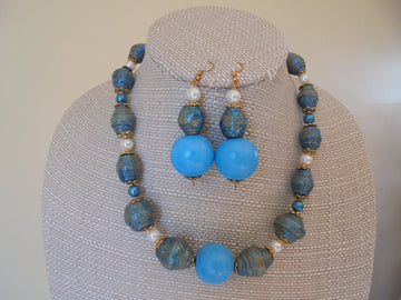 Vimbai Paper Bead Necklace