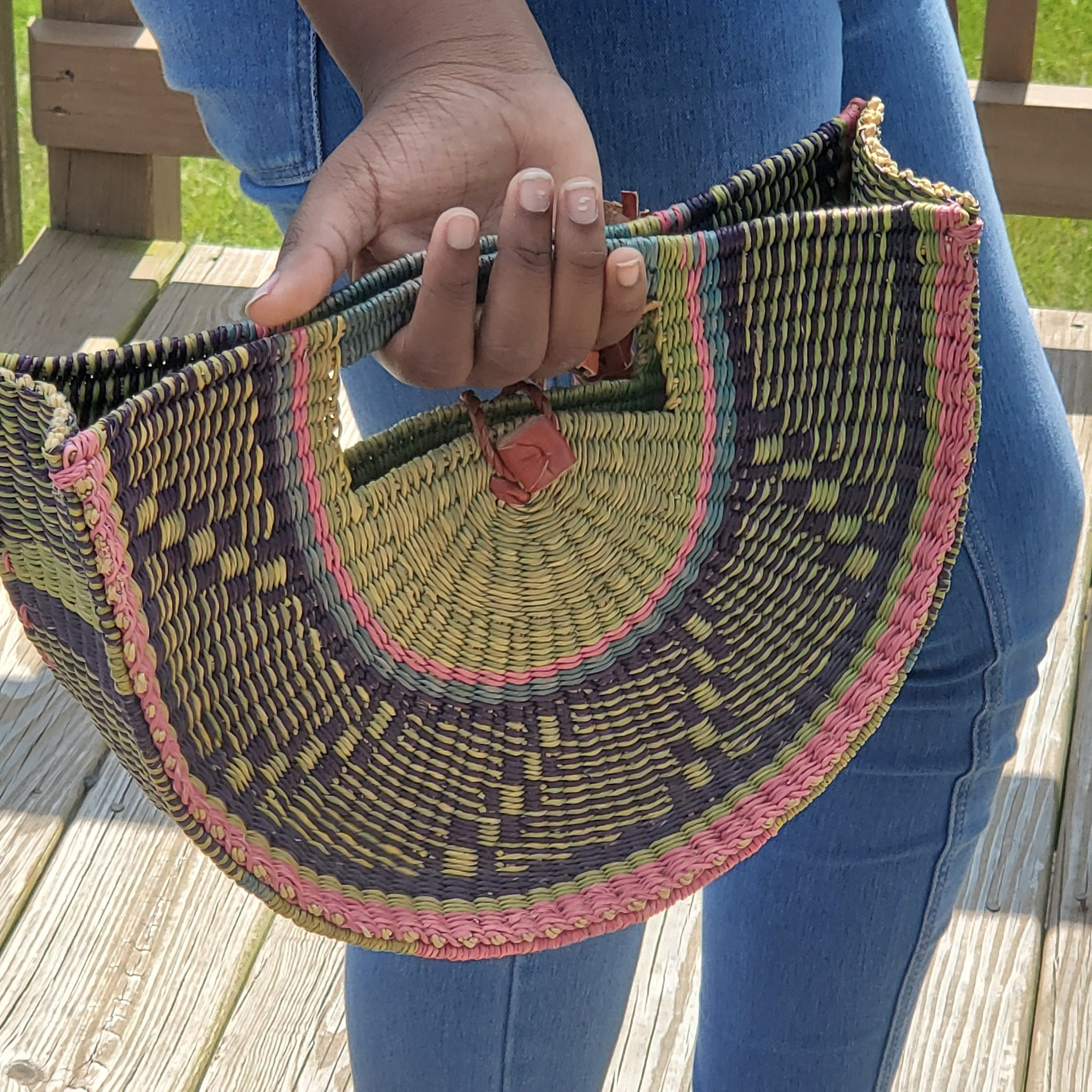 Ageyi Bolga Basket Clutch Bag (No lining)