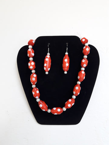 Tino Polkadot Paper Bead Set