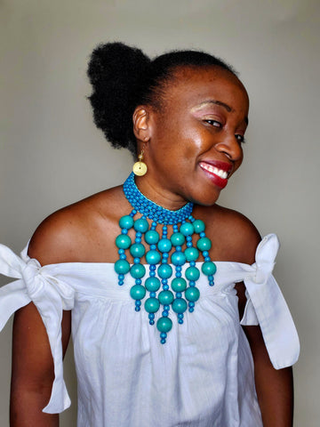 Rende Chunky Wooden bead Choker